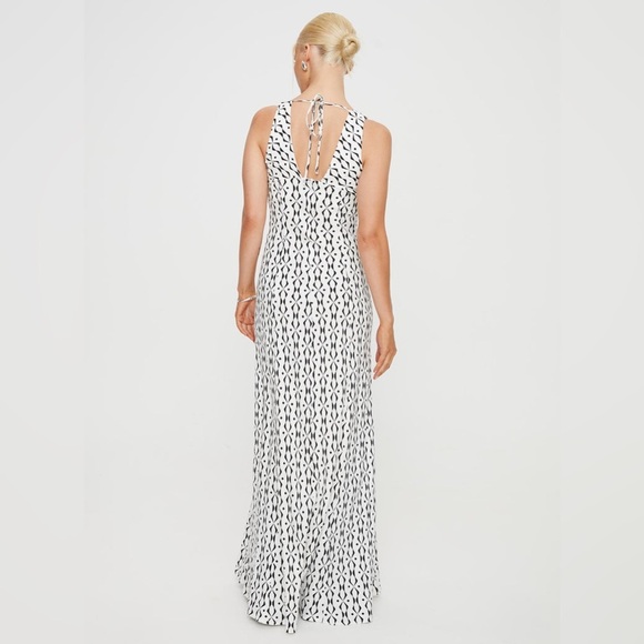 Princess Polly cotton linen geometric maxi dress nwot - Picture 4 of 5